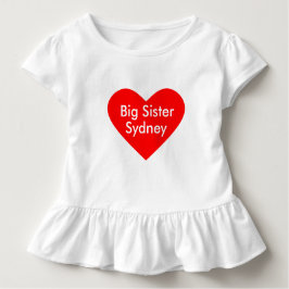 Camiseta De Bebé Gran Hermana Vestido Personalizado con Nombre