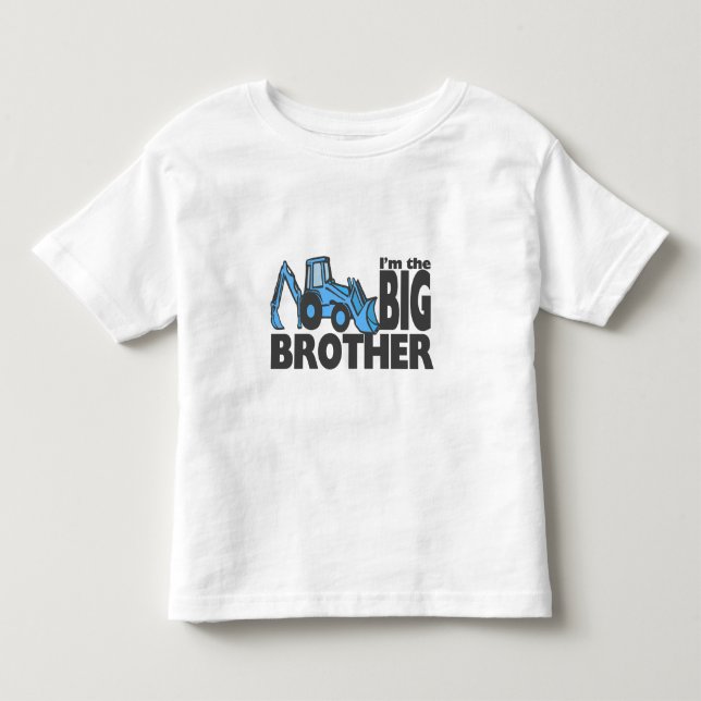 Camiseta De Bebé Gran Hermano Backhoe (Anverso)