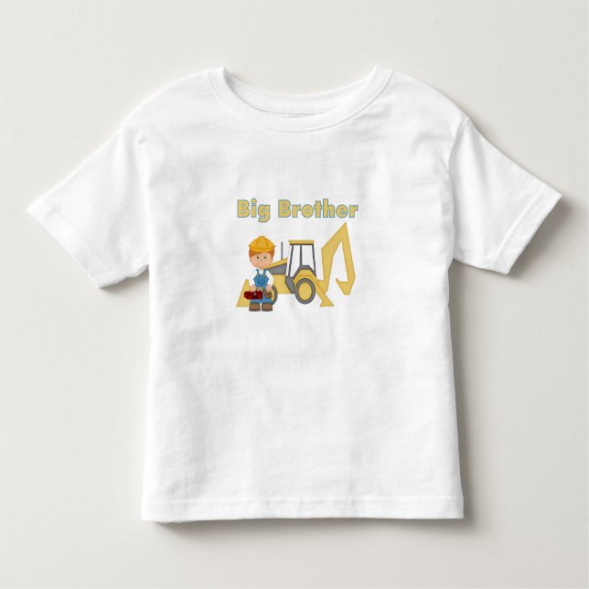 Camiseta De Bebé Gran Hermano Backhoe (Anverso)