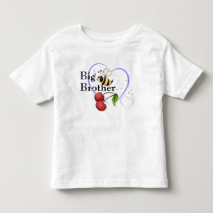 Camiseta De Bebé Gran Hermano Bumble Bee Cherry Blue Heart