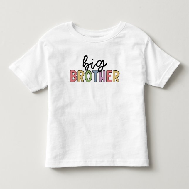 Camiseta De Bebé Gran Hermano Cute promocionado a Hermano (Anverso)