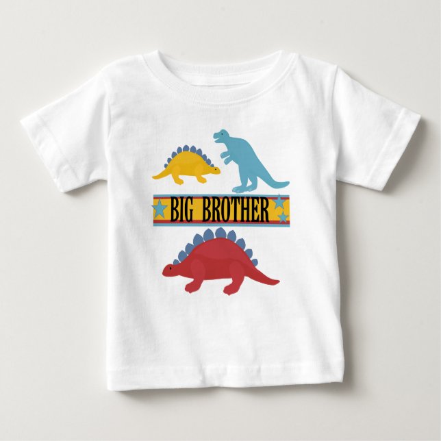 Camiseta De Bebé Gran Hermano de Dinosaurio (Anverso)