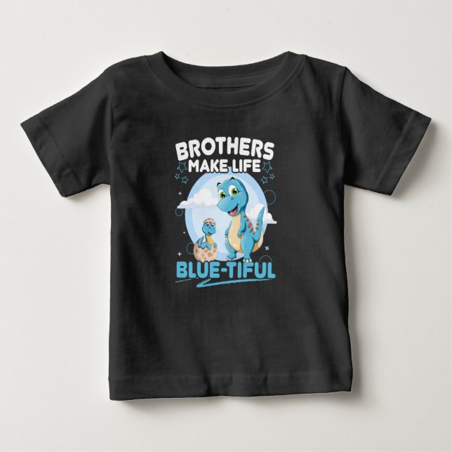 Camiseta De Bebé Gran Hermano Dinosaurio Bella Pun de Vida (Anverso)