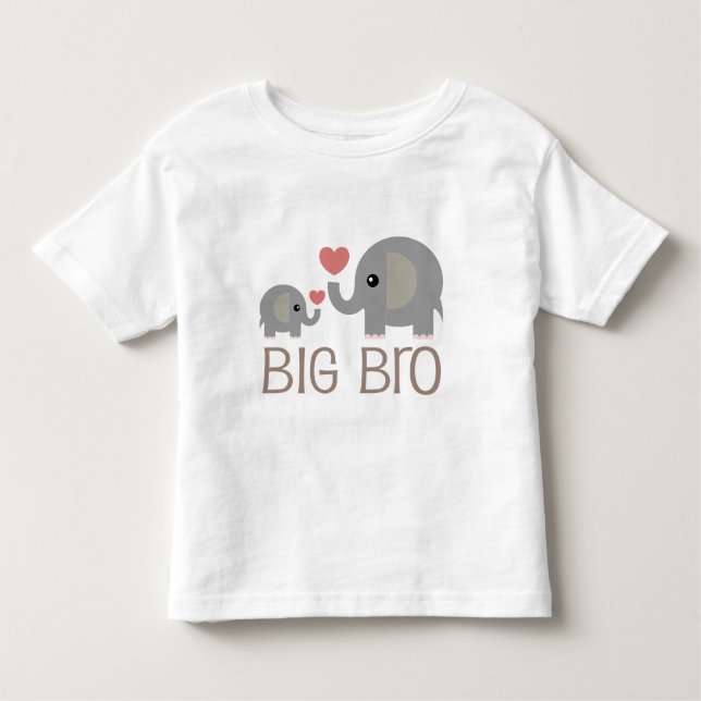 Camiseta De Bebé Gran Hermano Gift Idea Elephant (Anverso)