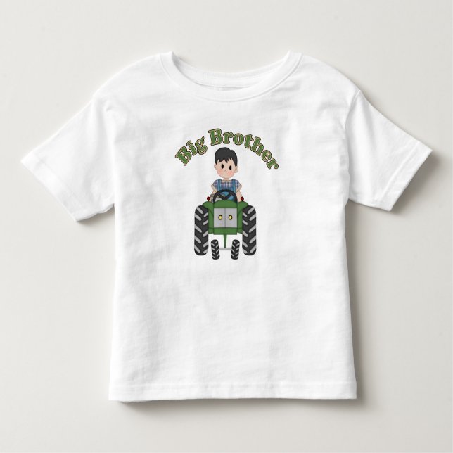 Camiseta De Bebé Gran Hermano Green Tractor (Anverso)