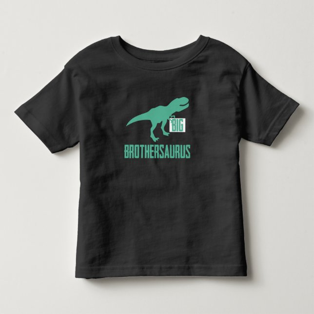 Camiseta De Bebé Gran Hermano Hermano Invitación Dino (Anverso)
