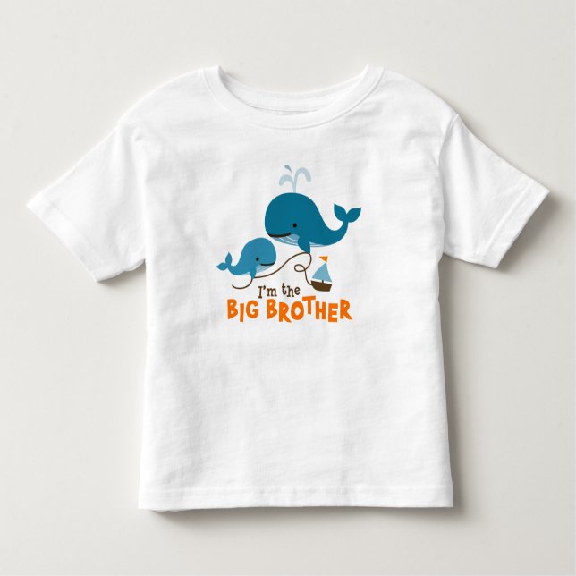 Camiseta De Bebé Gran Hermano - Mod Whale (Anverso)