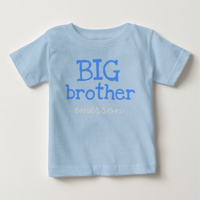 Camiseta De Bebé Gran Hermano Personalizado (Anverso)