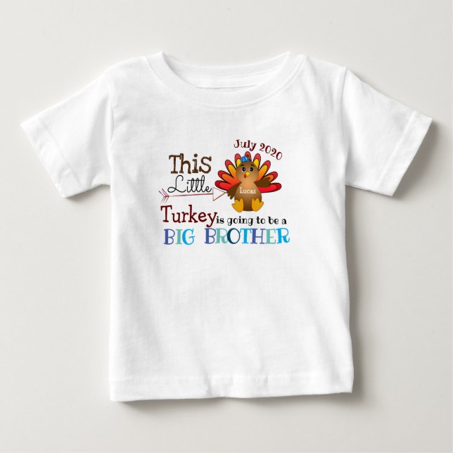Camiseta De Bebé Gran Hermano será la Invitación de embarazo en Tur (Anverso)