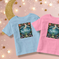 Gran Hermano sobre el Baby Shower floral azul luna