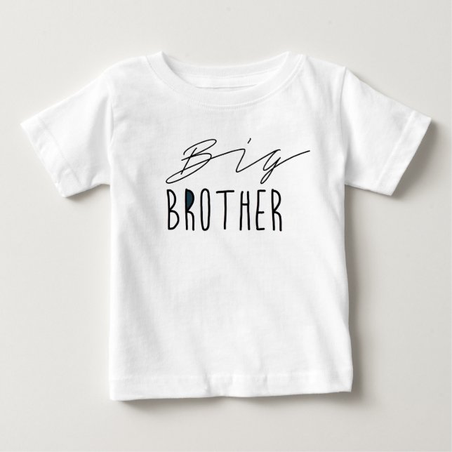 Camiseta De Bebé Gran Hermano | Tipografía (Anverso)