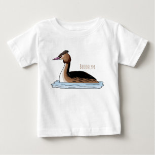 Camiseta De Bebé Gran ilustracion de personalizado de aves grises c