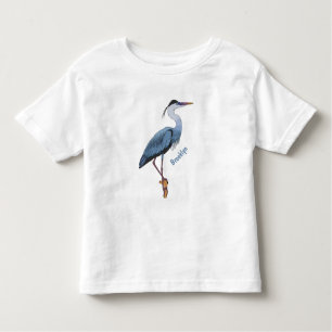 Camiseta De Bebé Gran ilustracion personalizado de garza azul