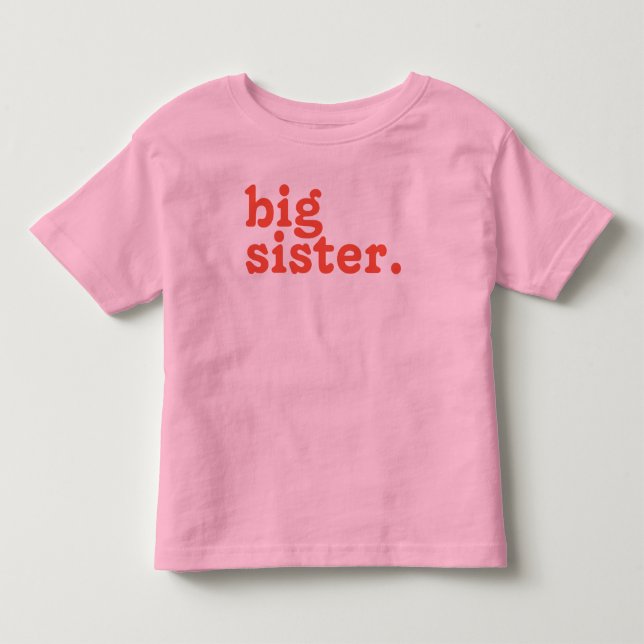Camiseta De Bebé Gran Invitación Hermana, ascendida a hermana mayor (Anverso)