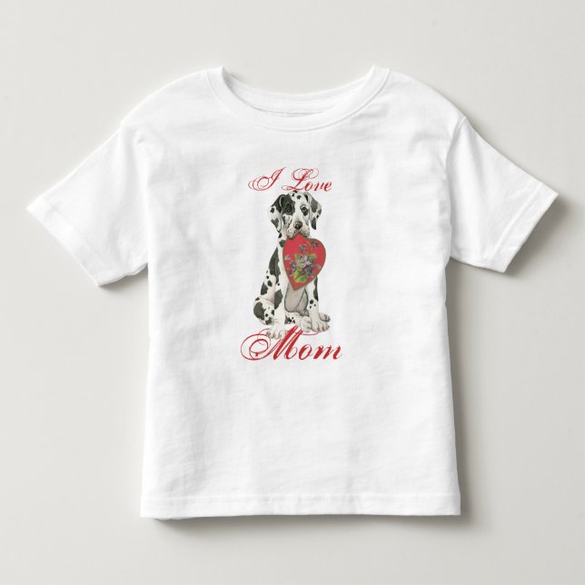 Camiseta De Bebé Gran Madre del Corazón de Danés (Anverso)
