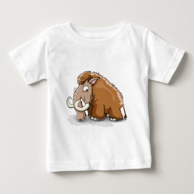 Camiseta De Bebé Gran mamut de tronco y colmillos personalizados (Anverso)