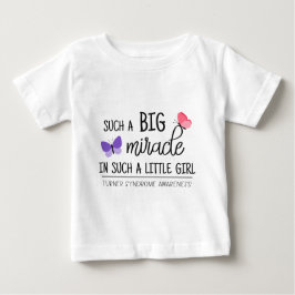 Camiseta De Bebé Gran milagro conciencia del síndrome de Turner