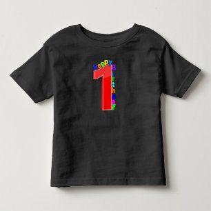 Camiseta De Bebé Gran Red Número 1 con Feliz Cumpleaños