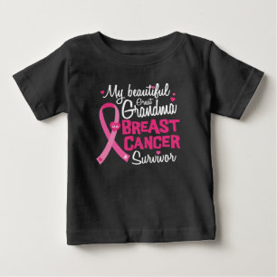 Camiseta De Bebé Gran superviviente hermoso del cáncer de pecho de