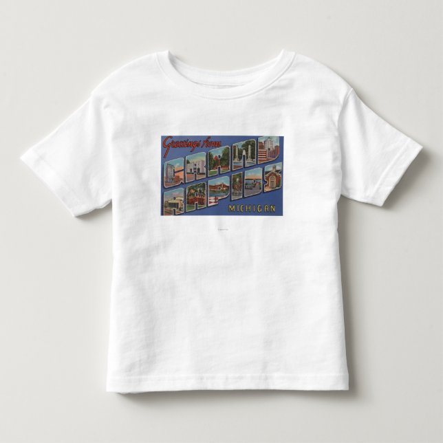 Camiseta De Bebé Grand Rapids, Michigan - escenas grandes 2 de la (Anverso)