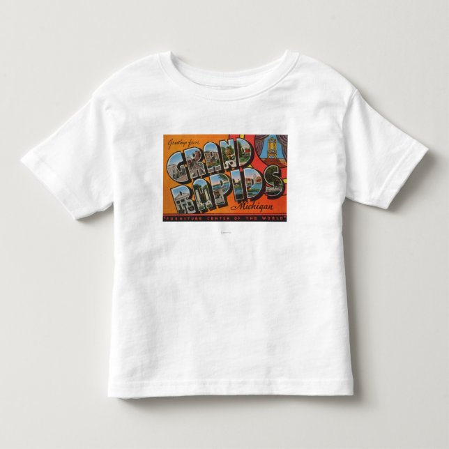 Camiseta De Bebé Grand Rapids, Michigan - escenas grandes de la (Anverso)