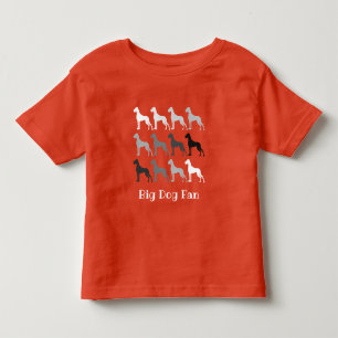 Camiseta De Bebé Grandes daneses en negro, blanco y gris
