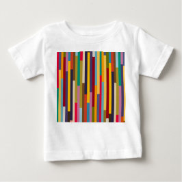 Camiseta De Bebé Grandes franjas coloridas