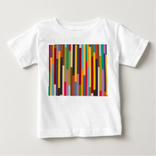 Camiseta De Bebé Grandes franjas coloridas