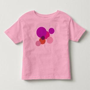Camiseta De Bebé Grandes lunares de los 70 en púrpura