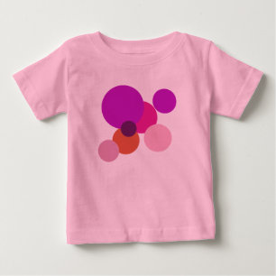 Camiseta De Bebé Grandes lunares de los 70 en púrpura