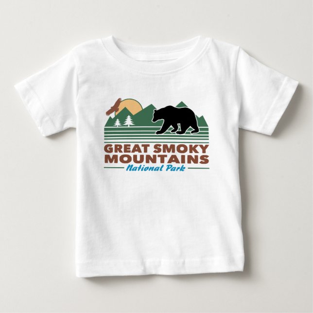 Camiseta De Bebé Grandes Montañas Ahumadas (Anverso)