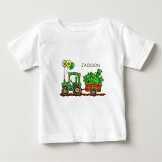 Camiseta De Bebé Grandson St Patricks Day Tractor Loads of Luck