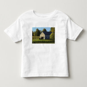 Camiseta De Bebé Granero en una granja de caballos pura sangre al a