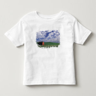 Camiseta De Bebé Granero rojo en campo de trigo y cebada en Whitman