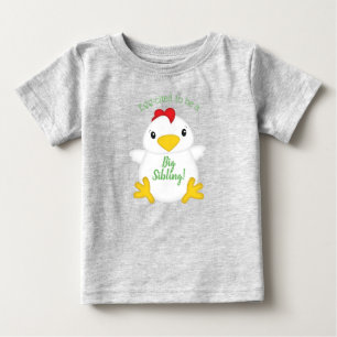 Camiseta De Bebé Granja Baby Shower de pollo