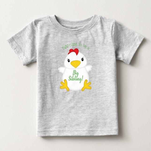 Camiseta De Bebé Granja Baby Shower de pollo (Anverso)