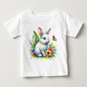 Camiseta De Bebé Granja de animales bebé conejo sublimación Clipart