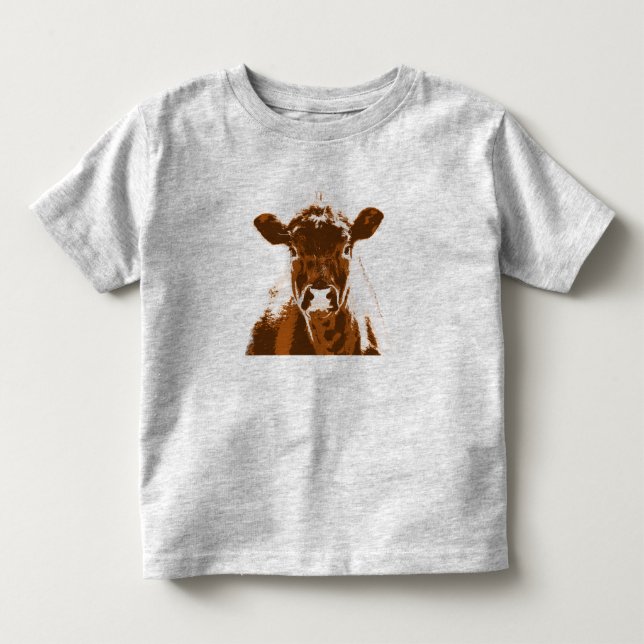 Camiseta De Bebé Granja de vaca marrón (Anverso)