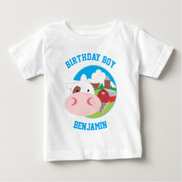 Camiseta De Bebé Granja de Vacas Lindas Fiesta de Cumpleaños Infant