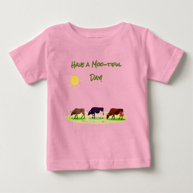Camiseta de bebé Granja de vaquitas lindas (Anverso)