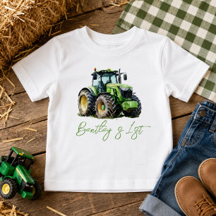 Camiseta De Bebé Granja divertida del 1er cumpleaños del tractor