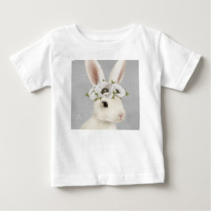 Camiseta De Bebé granja moderna de cosecha de conejo blanco