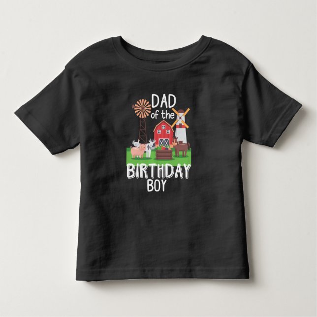 Camiseta De Bebé Granja papá niño de cumpleaños madre animal amante (Anverso)