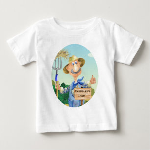 Camiseta De Bebé Granja Personalizada de Old MacDonald Encantadora