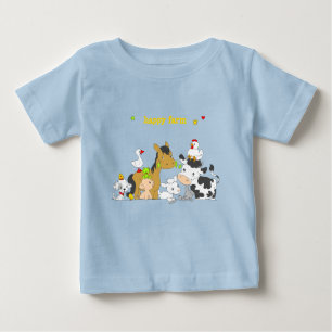 Camiseta De Bebé Granja-Ropa del alfabeto
