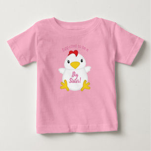 Camiseta De Bebé Granja rosa Baby Shower de pollo