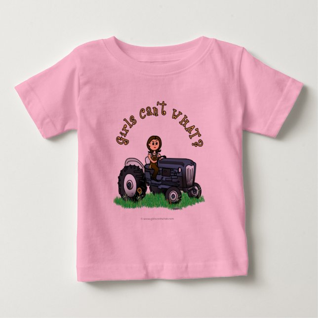 Camiseta De Bebé Granjero azul claro (Anverso)