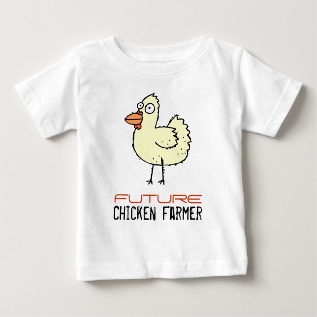 Camiseta De Bebé Granjero futuro del pollo (Anverso)