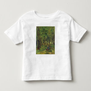 Camiseta De Bebé Granjero joven que se sienta en el bosque, 1878
