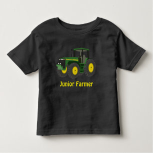Camiseta De Bebé "Granjero menor" y tractor verde